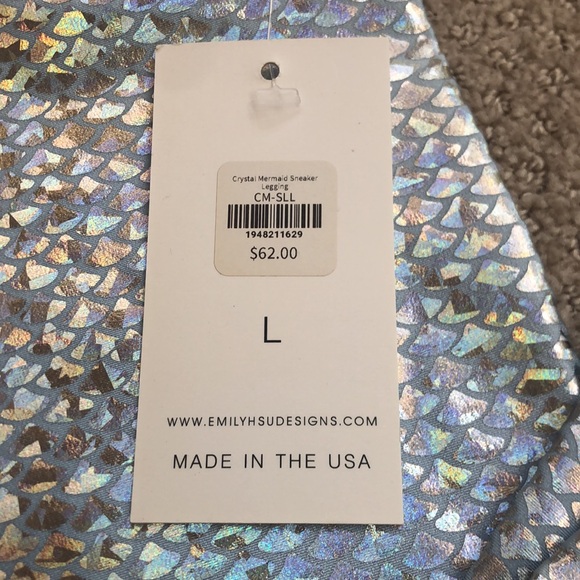 Emily Hsu Mermaid Leggings in Crystal NWT - Picture 4 of 5